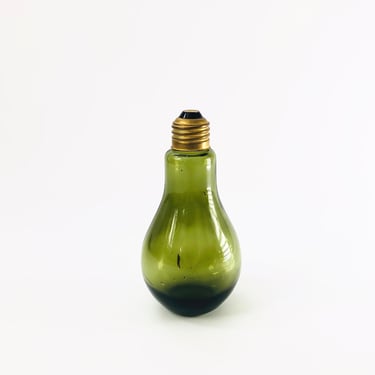 Green Light Bulb Jar 