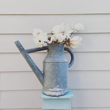 Beautiful vintage French zinc watering can 