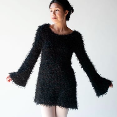 1990s Fuzzy Mini Dress | Betsey Johnson 