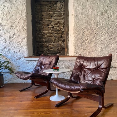 Mid century lounge chair Danish modern sling chair Ingmar Relling siesta chair for Westnofa a pair 