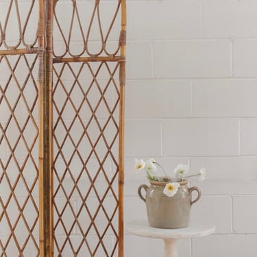 1960s french bamboo and rattan privacy screen