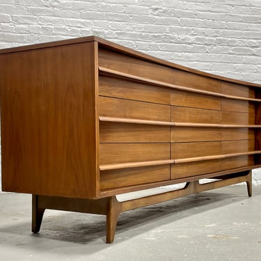 Long CONCAVE Mid Century MODERN Sculpted DRESSER / Credenza, c. 1960's 