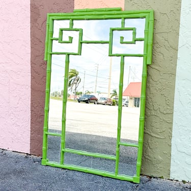 Gorg Green Greek Key Mirror