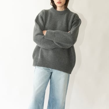 Caragh Chunky Slouchy Crewneck in Charcoal