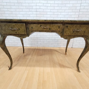 Amy Howard Collection Antique French Provincial Paint Decorated 3 Drawer Writing Desk