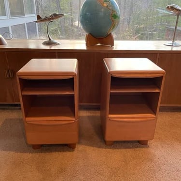 Pair of Heywood Wakefield Nightstands, Restored 