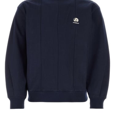 Ader Error Men Navy Blue Cotton Blend Sweatshirt