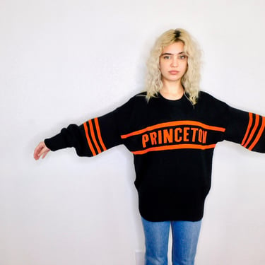 Princeton Sweater // vintage sweatshirt t-shirt boho college wool blend top 60s 1960s dress ivy league preppy knit university 70s 1970s O/S 