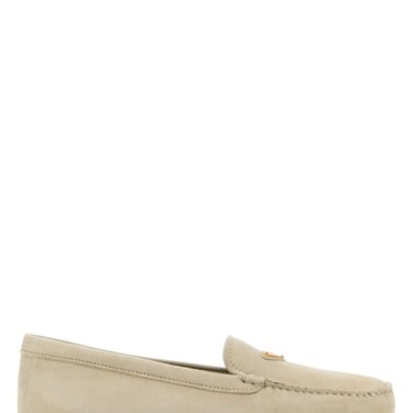 Prada Women Sand Suede Loafers