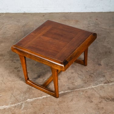 Mid Century Modern End Table Lane Side Walnut Vintage Square Low Rhythm Wood