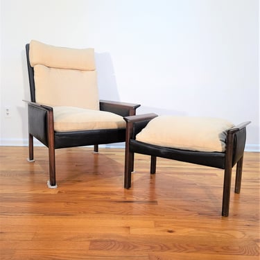 Mid Century Hans Olsen Chair and Ottoman 