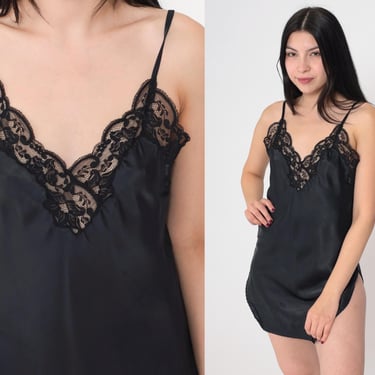 80s Victoria's Secret Slip Black Lace Slip Dress | Shop Exile - Tucson, AZ  | ATTIC