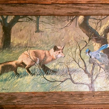 Fox and Blue Jay by Peter Darro 