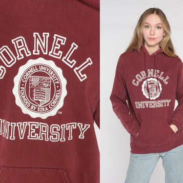 Cornell University Sweatshirt 90s Red College Hoodie Ithaca New York Shop Exile Tucson AZ