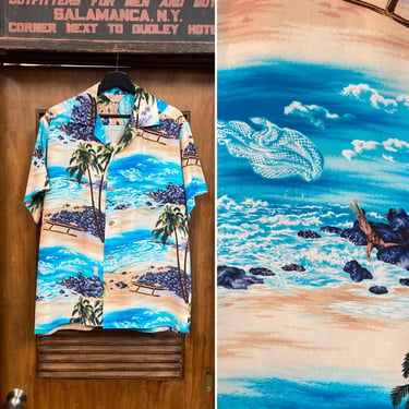 Vintage 1950's Original “Kilohana” Asian Japan Design Crepe