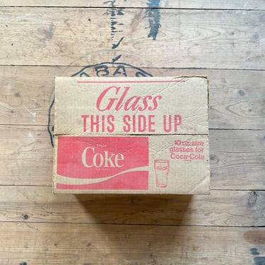 Vintage Case of NOS Libbey Coca Cola 10 Oz Glasses 