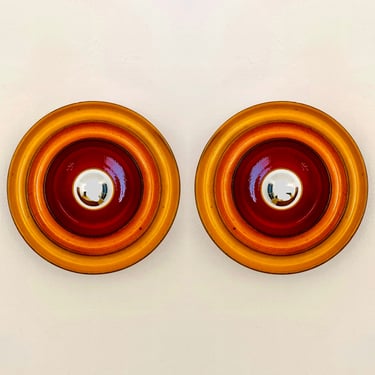 Set of 2 Mid-Century Modern Ceramic Wall Lamps | 1960s 