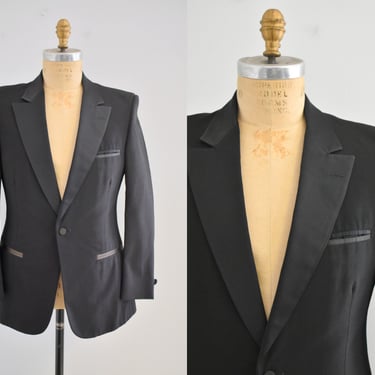 1980s Pierre Cardin Black Tuxedo Jacket 