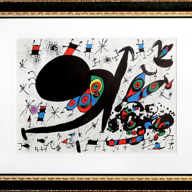 Joan Miro, Homanatge a Joan Prats Exhibition, Lithograph Poster 