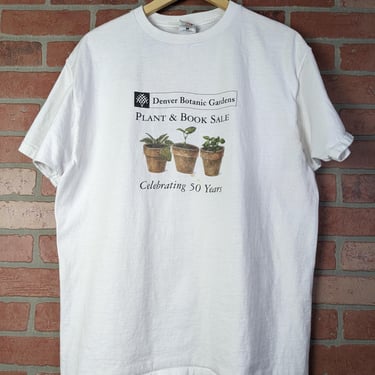 Vintage 2005 Denver Botanic Gardens Plant & Book Sale ORIGINAL Nature Tee - Extra Large 