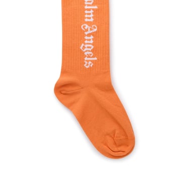 Palm Angels Bambino Orange Cotton Socks