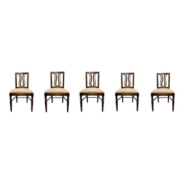 Jonathan Charles Modern Curved Back Dining Chairs Set of 5