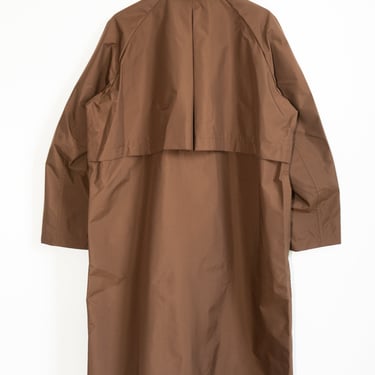 Curtis Trench Coat in Woven Chocolate