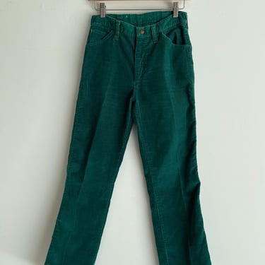 70s Teal Green Wrangler Corduroy Pants