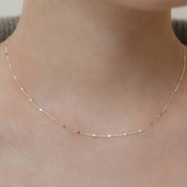 Gold Filled Paillette Necklace