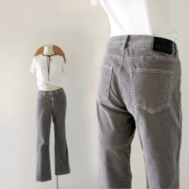 Ralph Lauren gray cords - 4 p - vintage y2k 90s low rise size four trousers pants womens 