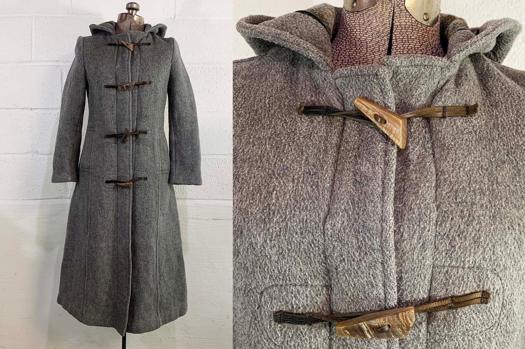 60s70s Vintage British Flag Tag Gloverall Duffle Coat Size