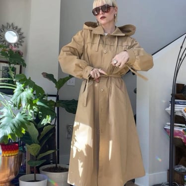 VTG 70s/80s London Fog Hooded Tan Trenchcoat 