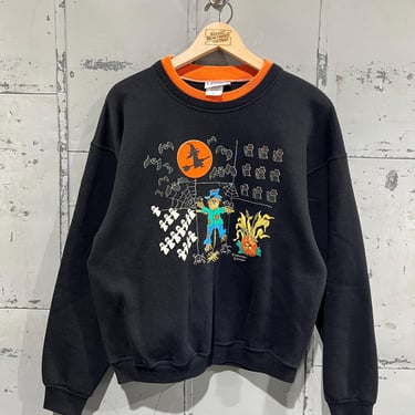 90s Halloween pumpkin scarecrow crewneck sweatshirt grandma double collar teacher Sweater Fall Outdoors Autumn  Cute morning star 