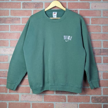 Vintage 90s Embroidered Nike Block Swoosh ORIGINAL Crewneck