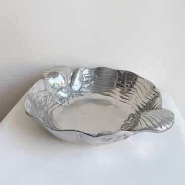 Silver Forged Shell Bowl