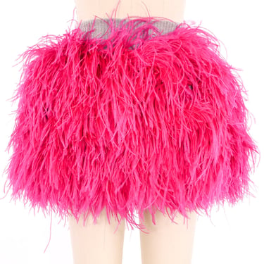Dolce and Gabbana Ostrich Feather Mini Skirt
