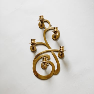 Brass Wall Candle Holder