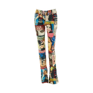 Dolce & Gabbana Magazine Print Flare Pants