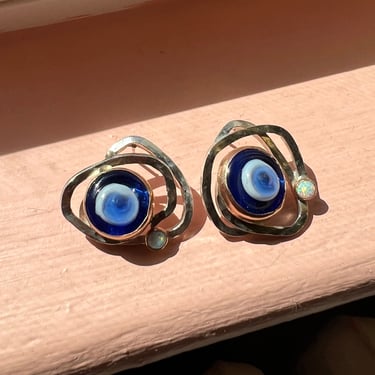 Evil Eye Nest Earrings with Opa 