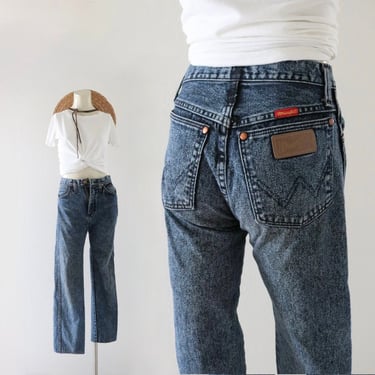 usa wrangler jeans - 24 / 1 - vintage 80s 90s acid wash western southwestern cowgirl cowboy extra small XS denim blue jean 