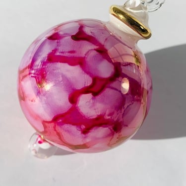 Blown Glass Small Ornament | Fuchsia