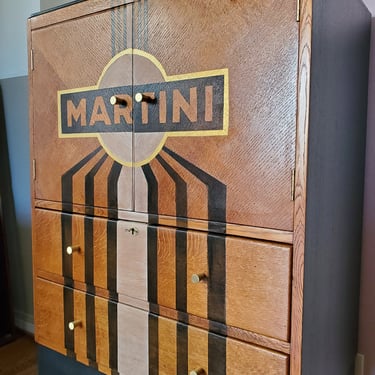 Shipping not free * Mid century modern Martini Bar Cabinet 