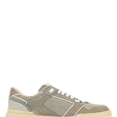 Dolce & Gabbana Men Grey Suede New Roma Sneakers