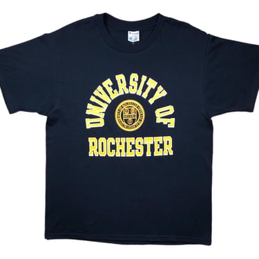 Vintage 90s NWT Champion University of Rochester Yellowjackets Collegiate Logo Graphic T-Shirt Size Large 