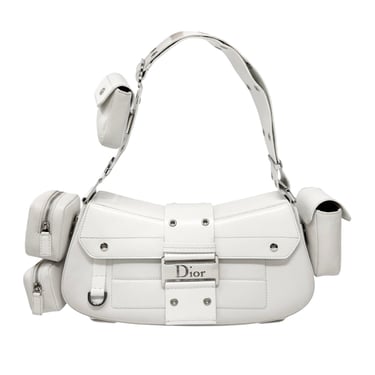 Dior White Leather Columbus Bag