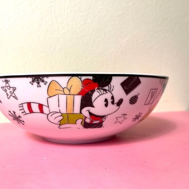 Vintage 1990s Disney Christmas Magic Ceramic Serving Bowl 