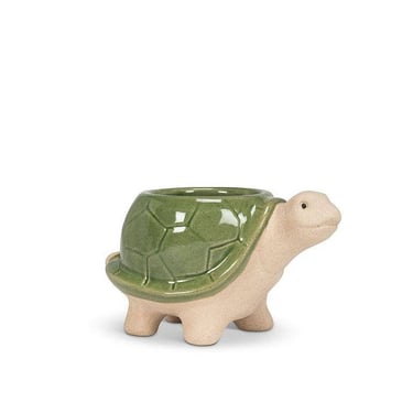 Sm Turtle Planter-Grn-3.5"H