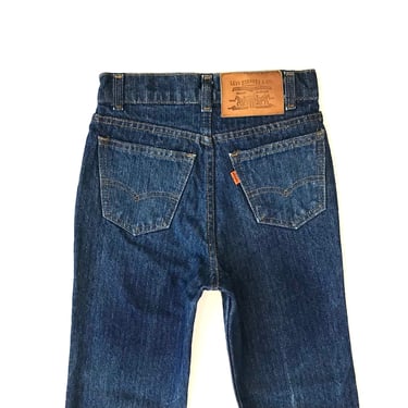 70's Levi's Orange Tab Pinstriped Straight Leg Jeans / Size 21 XXS 
