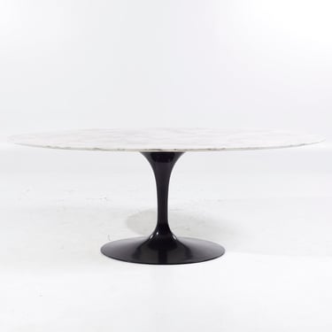 Eero Saarinen for Knoll Mid Century Marble 78 Inch Oval Dining Table - mcm 