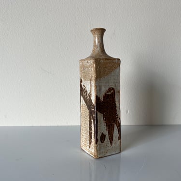 Mid-Century Organic Modern Studio Pottery Bud Vase 